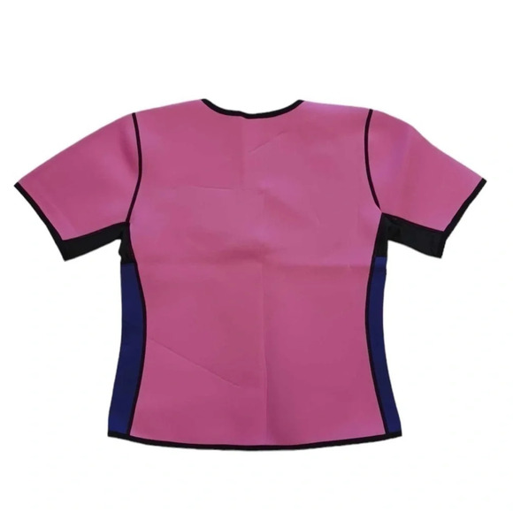 Hebezn Sauna T Shirts Sweat Suit Body Shaper Workout Pink Purple Size 3XL - Picture 6 of 12